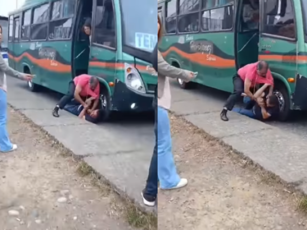 Conductores de buses protagonizan violenta pelea con pasajeros a bordo en Pitrufquén
